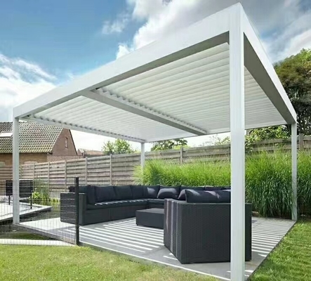 Powder Coated 2.0mm Motorized Louvre Roof Aluminum Pergola