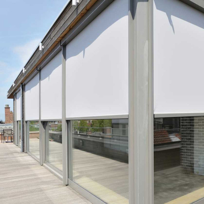 Customized Zip Track Blinds Heat Gain Roller Blinds Outdoor Fabric Material