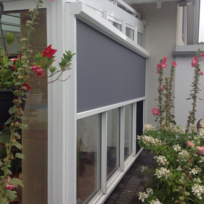 Polyester UV Coating Zip Track Blind Terrace Sun Shading Windproo