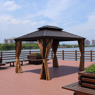 Garden Party Double Polycarbonate Roof Gazebo Rust Proof