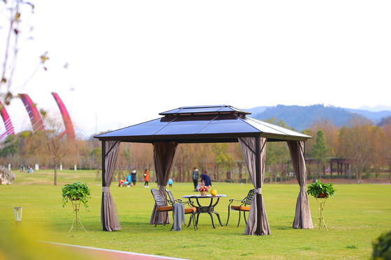 Post 76×76MM 3*4 Rust Proof Polycarbonate Roof Gazebo