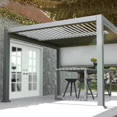 Decorative Intelligent 2mm 6063 Alu Patio Louvre Roof Gazebo Pergola