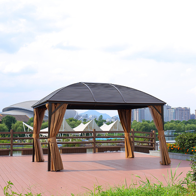 Garden Morden Party Double Polycarbonate Roof Gazebo Rust Proof