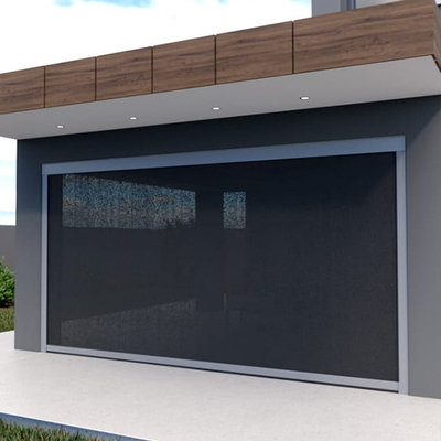 Windproof 6000x3500mm Automated Motorised Fabric Roller Blinds