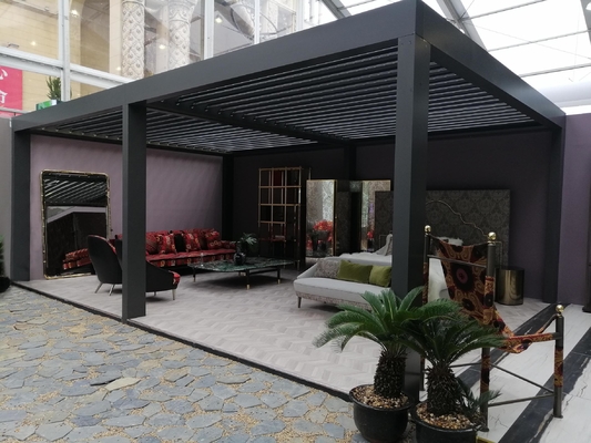 Waterproof Gazebo Pergola Removable Roof Pvc Pergola Roof With Led Lights