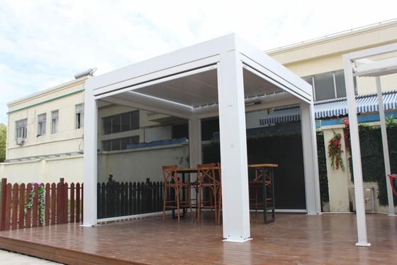 Waterproof Gazebo Pergola Removable Roof Pvc Pergola Roof With Led Lights