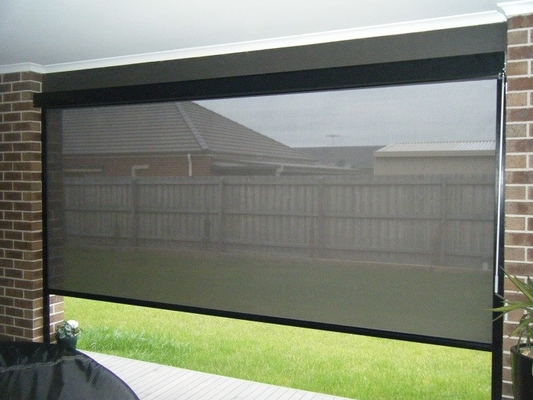 Outdoor Remote Control Waterproof Roller Blinds For Home With Insect Proof