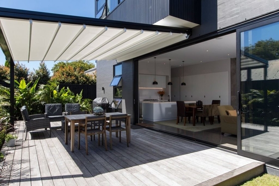 Awning PVC Retractable Roof Pergola With Sliding Canopy