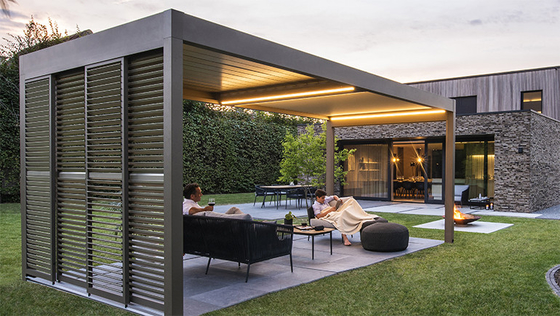 Waterproof Motorized Louver Roof Aluminium Pergola