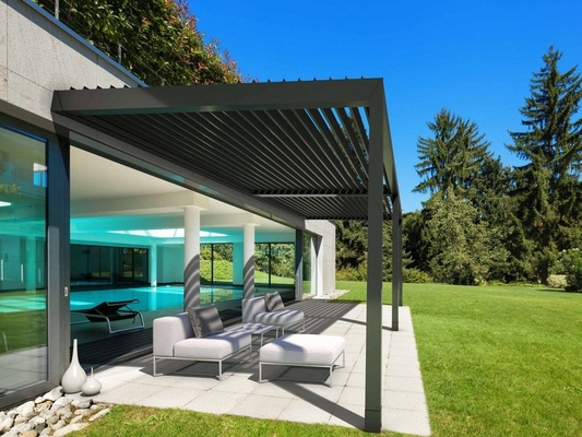 OEM Louvred Roof Pergola Aluminum Retractable Canopy Pergola