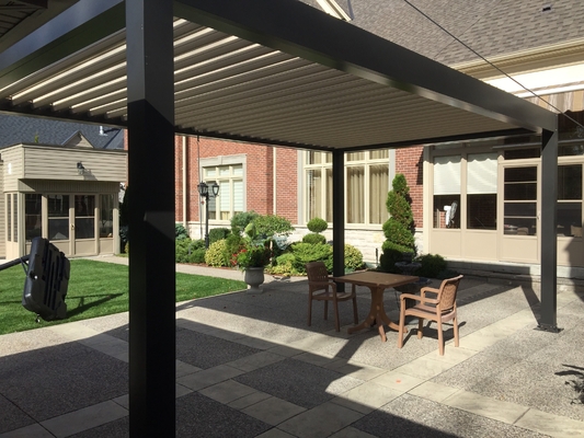 Waterproof Louver Roof System Kits Outdoor Gazebo Garden Bioclimatic Aluminium Pergola