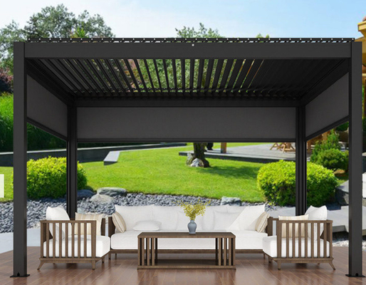 OEM Louvred Roof Pergola Aluminum Retractable Canopy Pergola