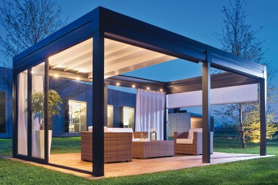Adjustable Waterproof Motorized Aluminium Pergola Eco Friendly
