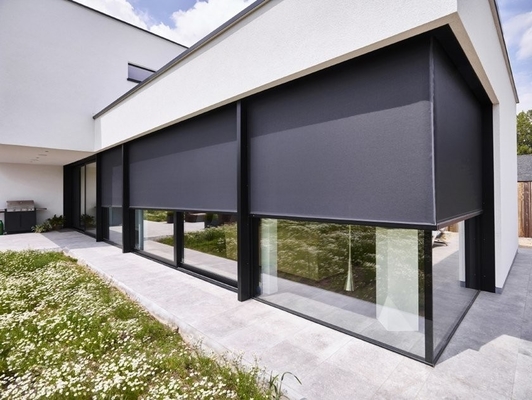Zip Track Blinds Max Size 6 M Width Rainproof Function Blackout Retractable Window Treatments Ready To Ship