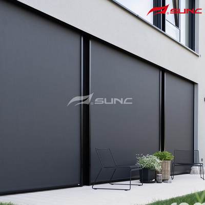 Roll Up Shade Heat Gain Zip Track Blinds UV Proof For Pergola Canopy