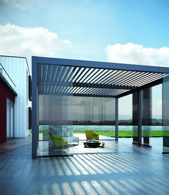 Rodent Proof Retractable Aluminum Pergola Rain Protection