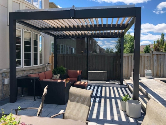 Rodent Proof Retractable Aluminum Pergola Rain Protection