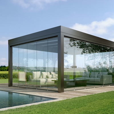 Waterproof Louver Roof Motorized Aluminum Pergola Powder Coated