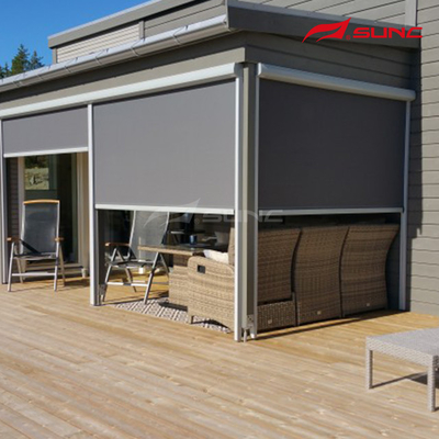 Customized SIze with Fabric Blackout and Insect Proof Zip Track Outdoor Blinds