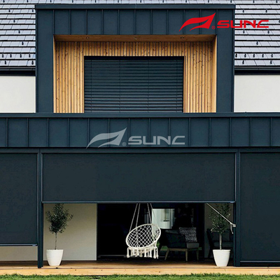 Smart Motorized Zip Track Blinds Rainproof Zip Screen Roller Blinds