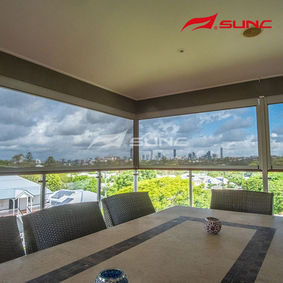 Smart Motorized Zip Track Blinds Rainproof Zip Screen Roller Blinds