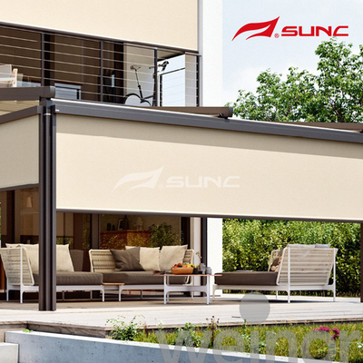 Smart Motorized Zip Track Blinds Rainproof Zip Screen Roller Blinds