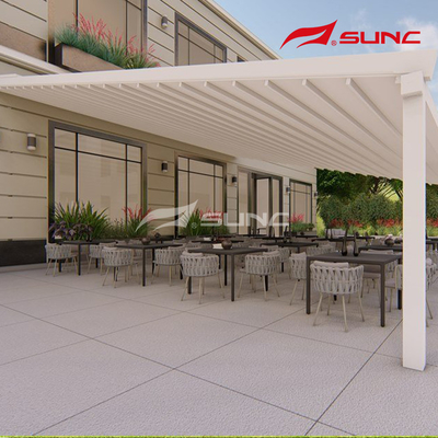 Motorized Awning Pvc Sail Retractable Roof Pergola Rain Protection