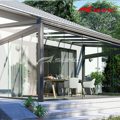 Powder Coating Folding Roof Pergola Freestanding Customized Color