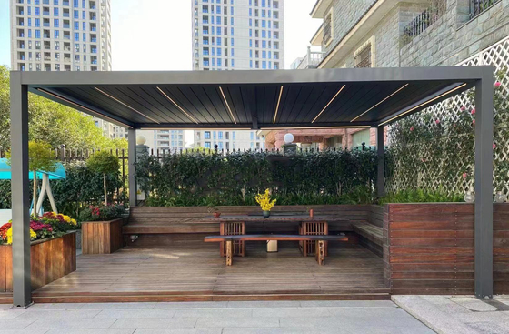 Architectural Aluminum Pergola Motorized Modern Patio Pergola