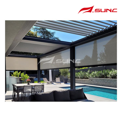 IP67 Anthracite Aluminium Pergola Anodic Oxidation Garden Pergolas