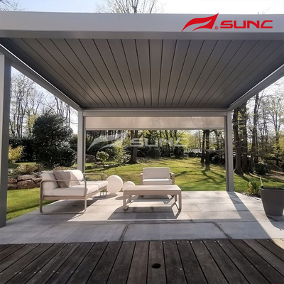 IP67 Anthracite Aluminium Pergola Anodic Oxidation Garden Pergolas