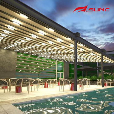 Effortlessly Assemble Retractable Roof Pergola With Added Features Of LED Light Strips