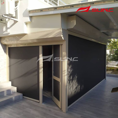 Terrace Sun Shading Aluminium Roll Up Window Shades UV Coating