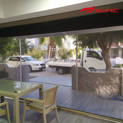 Terrace Sun Shading Aluminium Roll Up Window Shades UV Coating