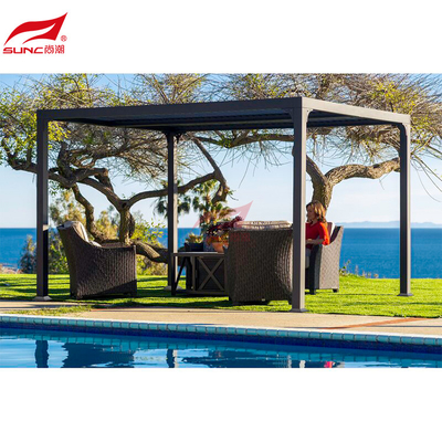 Outdoor Retractable Louvered Aluminum Pergola Garden Building Manual Pergola