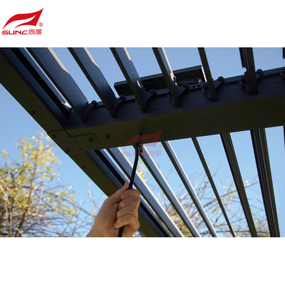 Outdoor Retractable Louvered Aluminum Pergola Garden Building Manual Pergola