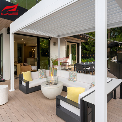 3x3m Outdoor Aluminium Pergola Garden Building Motorized Louver Pergola Gazebo
