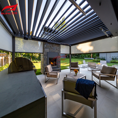 3x3m Outdoor Aluminium Pergola Garden Building Motorized Louver Pergola Gazebo