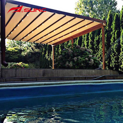 Motoried Retractable Roof Pergola Awning Garden Building Waterproof Patio