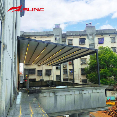 Motoried Retractable Roof Pergola Awning Garden Building Waterproof Patio