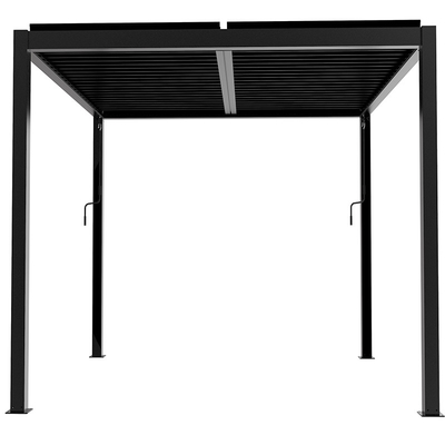10' × 10' Adjustable Hardtop Manual Louvered Pergola Outdoor Patio Sun Shade Shelter
