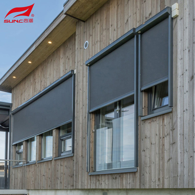 Sunshade Waterproof Outdoor Roller Blinds Motorized Split type
