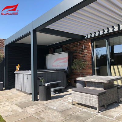 Aluminum Alloy Manual Louvered Pergola Waterproof For Garden Building