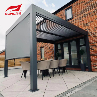 Motorized Aluminium Alloy 6063 Pergola With IP67 Testing Louver Blades
