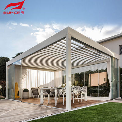 Smart Remote Controlled Aluminum Garden Pergola Waterproof Windproof Gazebo Outdoor/Freestanding