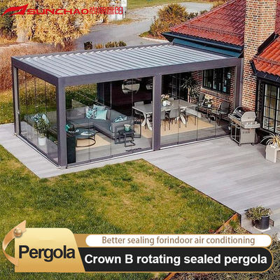 Akıllı Ev Entegrasyonu Uzaktan Kontrol Alüminyum Bahçecilik Araçları ile Alüminyum Pergola