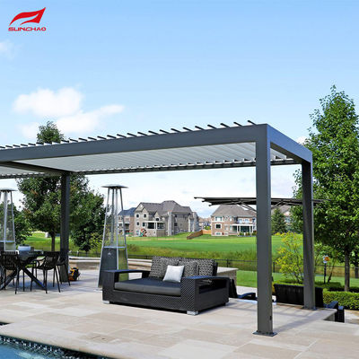 Uzaktan kumanda ve akıllı ev entegrasyonu ile kontrol edilen açık hava sahneleri için alüminyum geri çekilebilir pergola