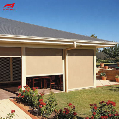 Max Size 6M Height Exterior Windblock Shades Waterproof Zip Track Blinds for All-Weather Protection