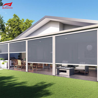 Customizable Blackout Retractable Window Treatments with Side Track made from Aluminium Alloy Material