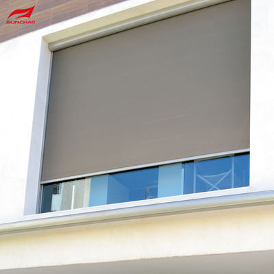 6 M Height Max Size Blackout Retractable Window Treatments with Rainproof Function in Commercial Spaces